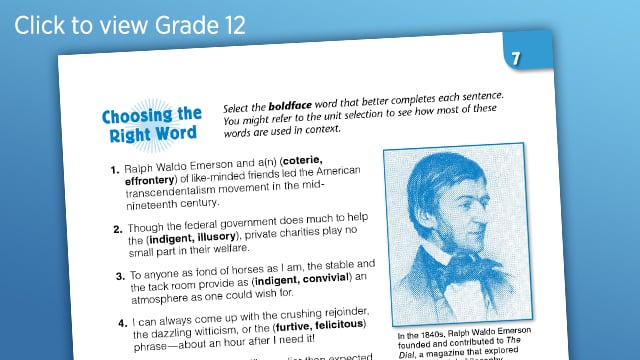 Vocabulary Workshop, Tools for Excellence Experience